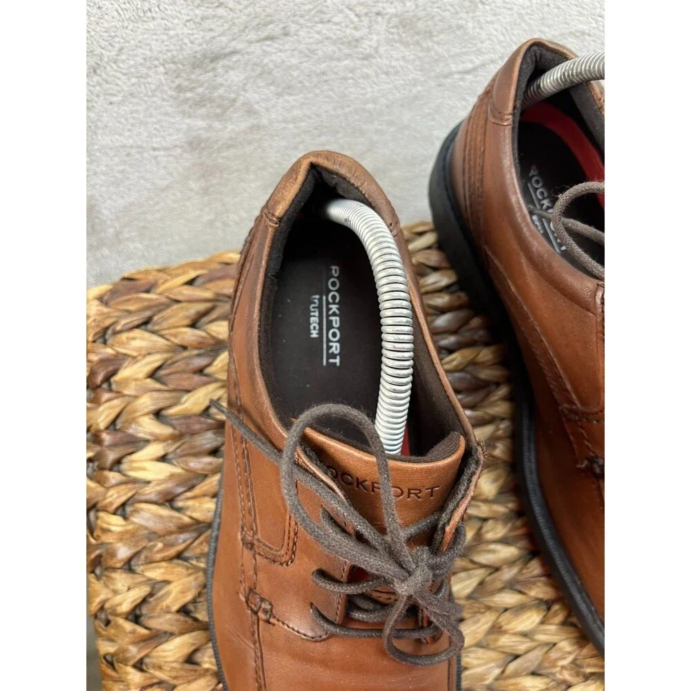 Rockport Dressports Shoes Men 9M Brown Leather Oxford Comfort